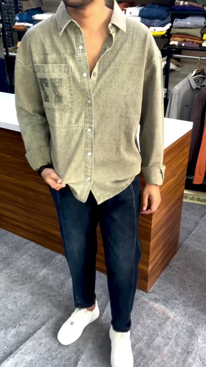 Men Safar Printed Off White Oversized Cotton Linen Shirts